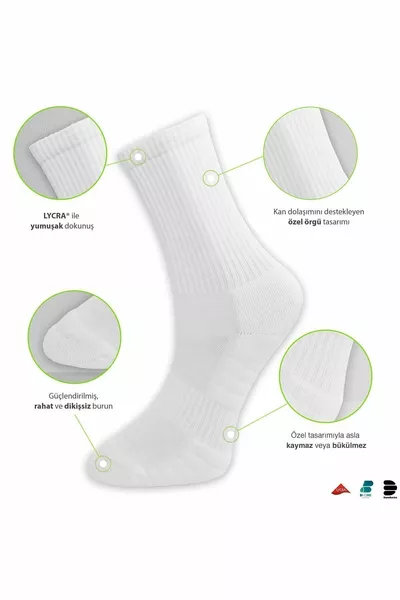 Sportsocken für Damen und Herren, antibakteriell, flexibel, nahtlos Premium-Socken (4 Stück)