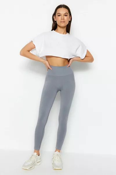 Vella - Collant Grigio Vita Alta