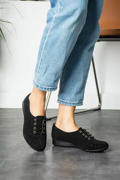 Chaussures Casual Chaussures de ballerines à lacets pour femmes