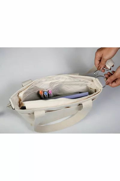 حقيبة قماش كلية نموذج سستة