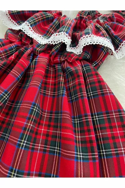 بيبي بنت الرباط الأحمر منقوشة Salopet باندانا مجموعة