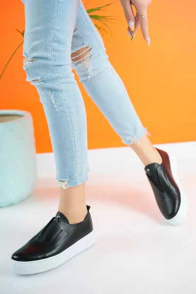  أحذية رياضية جلدية أصلية للبشرة النسائية