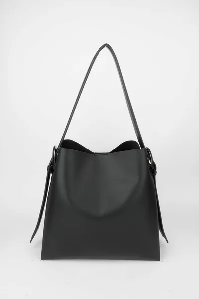 Черная внутри, замша, мягкая кожа, кнопка и молния, внутреннее отделение, большая сумка для покупок