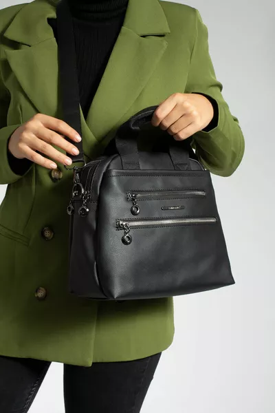 المرأة متعددة مقصورة فو الجلود قابل للتعديل حقيبة اليد والكتف كروس