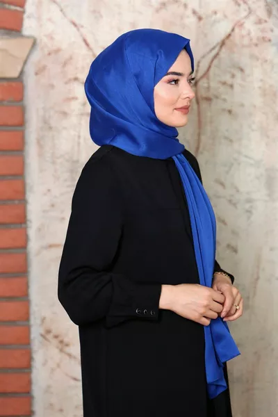 Scialle Jacquard in cotone con motivo a scacchi