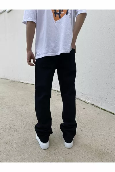Schwarze Baggy Jeans