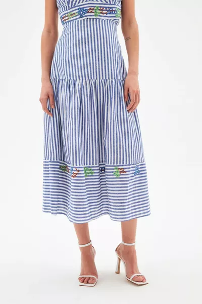 Embroidered Long Skirt