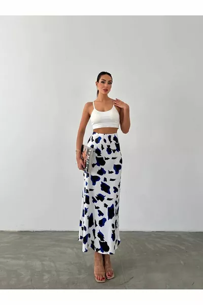 Luxury Quality Elasticated Waist Maxi Length Long Satin Skirt