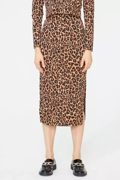 Kokerrok met luipaardprint