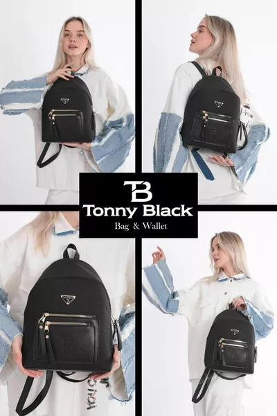 Original Damen verstellbarer Gurt Comfort Modell 3 Fächer Luxus Stilvoller Rucksack mit mehreren Fächern und Umhängetasche