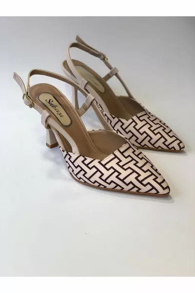 Subaşı Prinzessin Plaid Modell Dünne Absätze Damen Abendkleid Schuhe