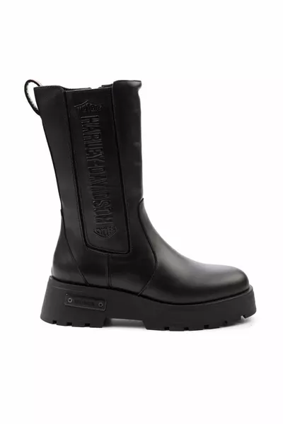 أحذية نسائية جلدية سوداء حذاء طبي وحيد جلد طبيعي النموذج الأكثر تفضيلا