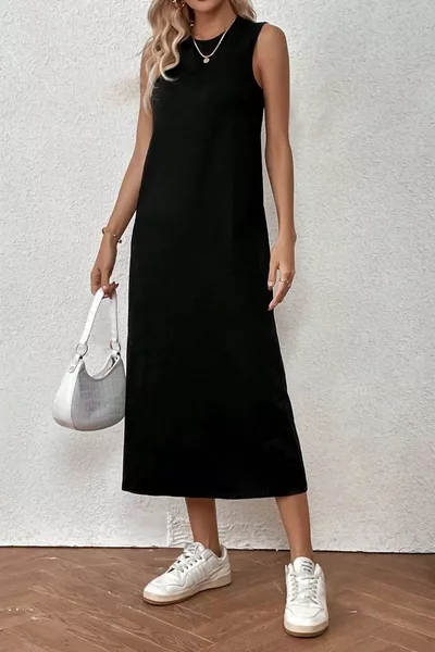 Black Sleeveless Dress Lining-underwear % Cotton