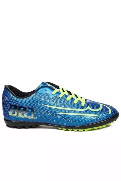 الأطفال الشباب الرجال الأزرق الأصفر الدانتيل متابعة أحذية كرة القدم Astroturf