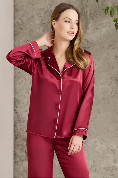 طقم ساتان بيجا - 