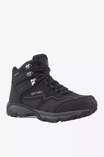 3W النسر Hi 3pr أحذية سوداء للرجال 