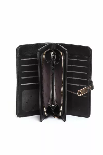  Черный бумажник с принтом