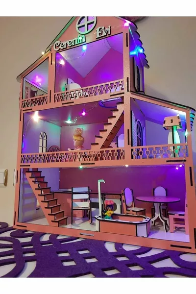 Wooden Playhouse Lighted Playhouse Baby Playhouse Kids Playhouse