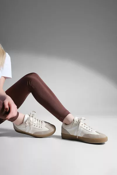 Женские кроссовки на шнуровке на плоской подошве Кроссовки Tiyone бежевый