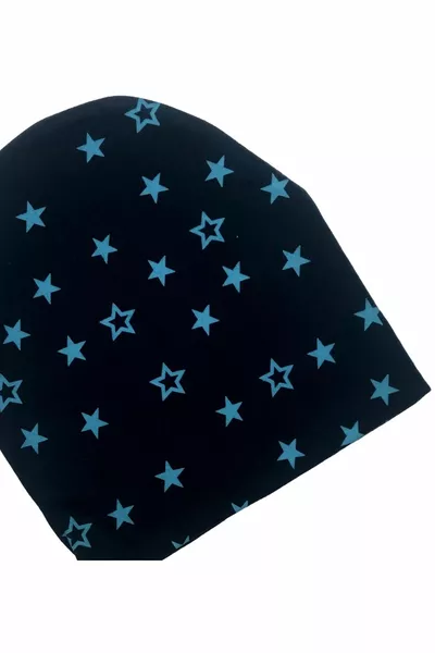 2 Pieces Double Layer Cotton Combed Star Baby Beanie