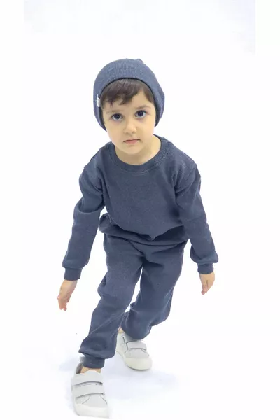 Anthracitmelange / Mèche Fumée Bébé et Enfant Lot de 3