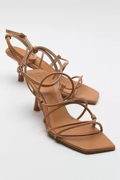 STAY Tan sandalen met hak voor dames