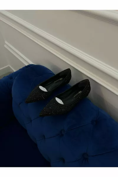 نسائية باليه مسطحات دافين صقيل تفاصيل الحجر