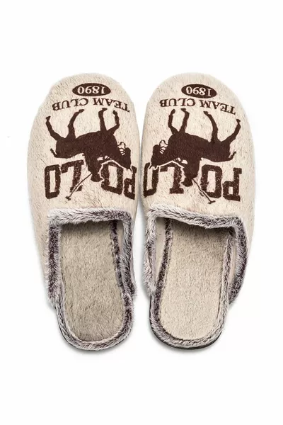 بولو شباشب منزلية للرجال قهوة /