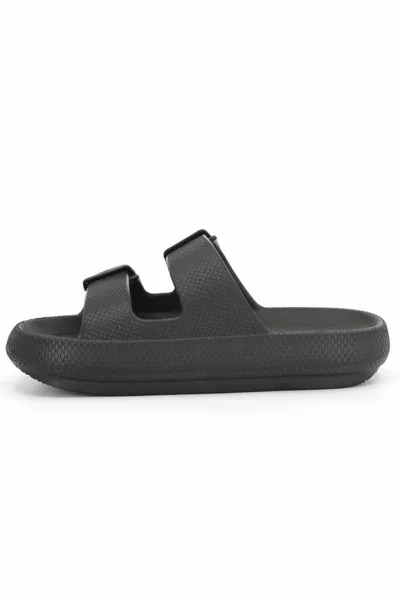 Plage Piscine Jardin Mer Chalet Doux Épais Semelle Double Bande Unisexe Casual Pantoufles