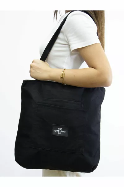 المرأة السوداء للماء لينة القماش النسيج متعدد مقصورة الذراع وحقيبة الكتف