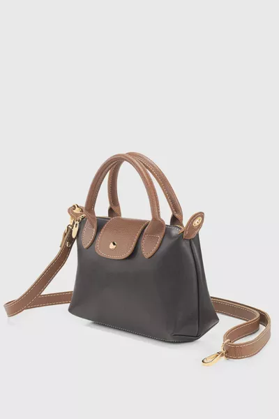 حقيبة كروس بودي سوداء متعددة الاستخدامات من جلد PU 