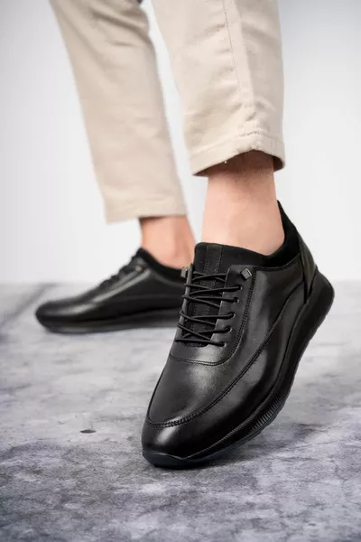 Feu garanti pour hommes décontracté classique en cuir véritable Chaussures orthopédiques décontractées décontractées