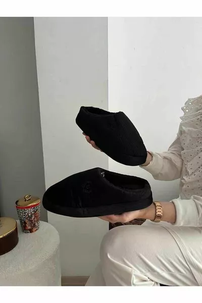 Pantofole invernali da uomo chiuse da uomo in velluto ricamato Pantofole da interno giornaliere Pacchetto dote