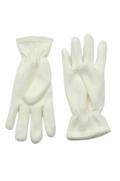 المرأة Ecru اللون الشتاء الحراري الصوف قفازات