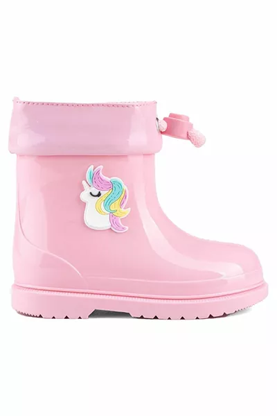  بيمبي يونيكورنيو العلامة التجارية بنات أحذية المطر الوردي