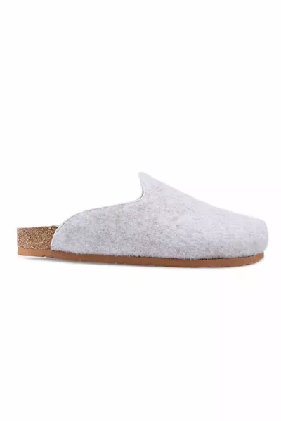 Berlin Genuine Cork Sole Natural Wool Felt Orthopedic Unisex Slippers