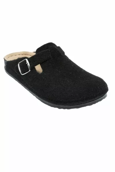 Pantofole ortopediche unisex in feltro nero