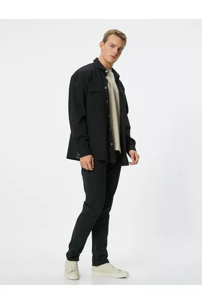 بنطلون جينز رجالي أسود nd