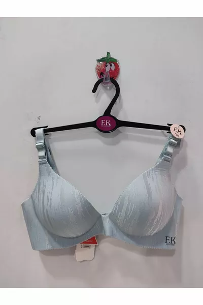 حمالة صدر بتركيز كامل بدون بالين بلون فيروزي وتقطيع بالليزر 