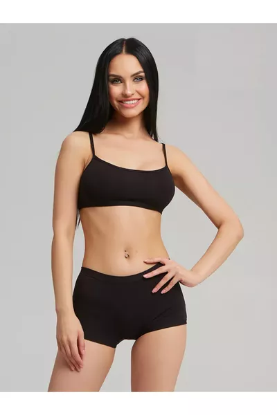 Moncorno Modellierender Boxer, Po formend, nahtlose, unsichtbare Unterhose, schwarze Farbe