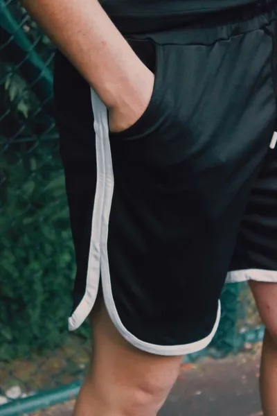 Черно-красный баскетбольный тренировочный спортивный мужской комплект шорт из 2 предметов