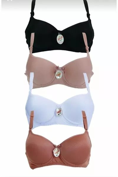 مجموعة 4 حمالات صدر مدعمة وحشوة نسائية (مقاسات )