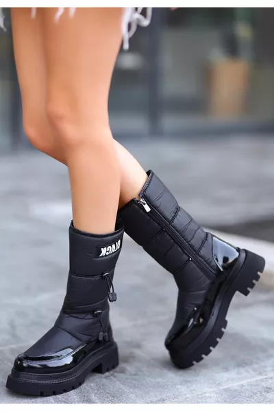 اشلي بلاك براءات الاختراع الجلود أحذية الثلج المطاطية