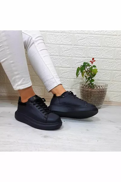 Bestof  Черно-черные кроссовки Fuspet Кроссовки на плоской подошве Кроссовки