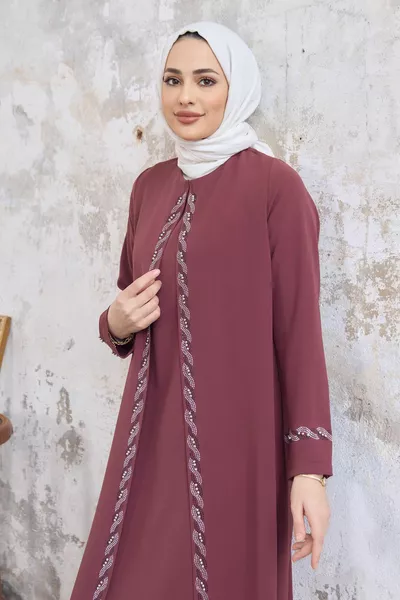 Лара плюс размер вечерни рокли - сушена роза