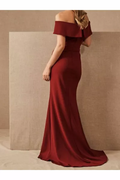 Delaney Off-the-Shoulder Slit Dress