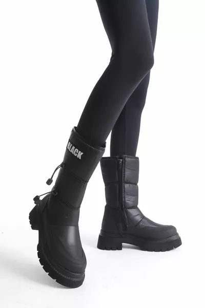 Damen Schneestiefel mit Plateauabsatz