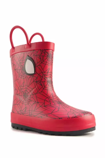 Boy Spiderman, Полный мех внутри, Резиновые сапоги, Зимние сапоги, Водонепроницаемый