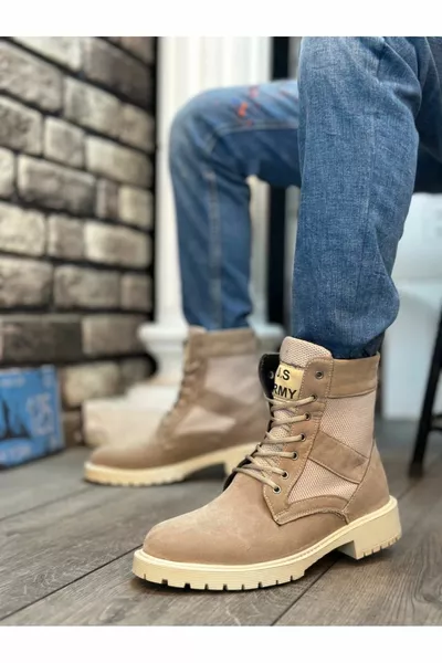  U.S Army Bej Bağcıklı Erkek Spor Süet Postal Bot