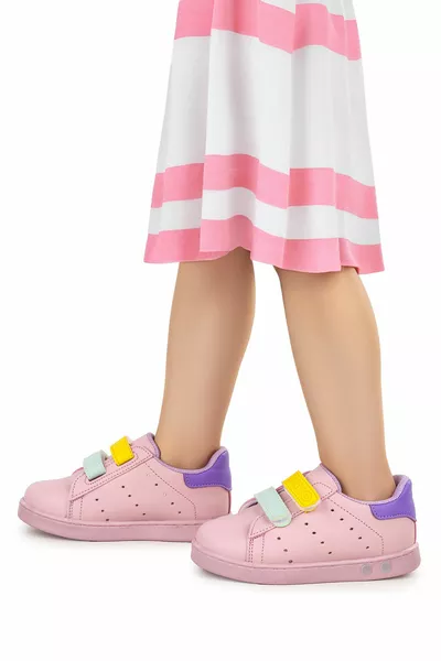 Oyo İlk Adım Bebe Cırtlı Işıklı Kız Bebek Spor Ayakkabı